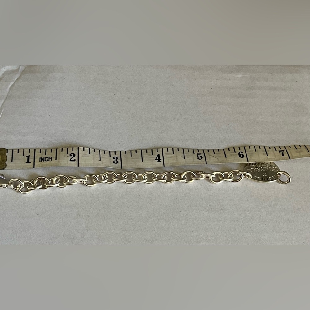 Tiffany & Co Sterling Silver Bracelet "Return to Tiffany" Oval link - Picture 4 of 4